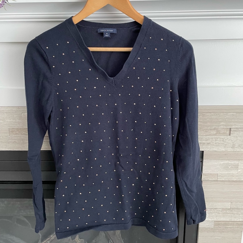 2/$20 Tommy Hilfiger navy blue sweater